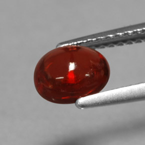 Grenat almandin rouge naturelle coupe ovale, 1,44 ct, translucide
