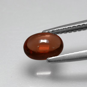Grenat almandin rouge naturelle coupe ovale, 1,02 ct, translucide