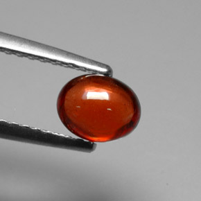 Grenat almandin rouge naturelle coupe ovale, 0,88 ct, translucide