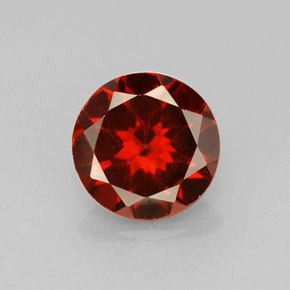 Grenat almandin rouge naturelle coupe roude, 1,47 ct, VVS-VS