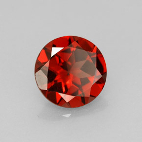 Grenat almandin rouge naturelle coupe roude, 1,47 ct, VVS-VS