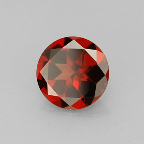 Grenat Almandin Rouge naturelle Coupe roude, 1.33 ct, VVS-VS