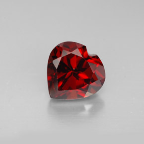 Grenat Almandin Rouge naturelle Forme de coeur, 1.90 ct, VVS-VS