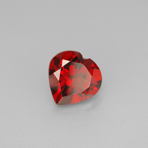 Grenat almandin rouge naturelle forme de coeur, 1,48 ct, VVS-VS