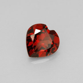 Grenat almandin rouge naturelle forme de coeur, 1,46 ct, VS