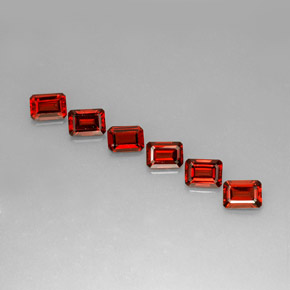 Achetez naturel ct rouge grenat almandin gems, taille émeraude, en provenance madagascar chez gemselect. en stock, livraison internationale!