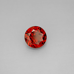Grenat almandin rouge naturelle coupe roude, 1,46 ct, VVS-VS