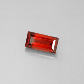 Grenat almandin rouge naturelle baguette, 1,19 ct, VS