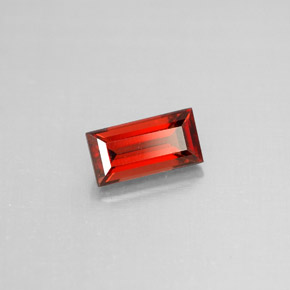 Grenat almandin rouge naturelle baguette, 1,19 ct, VS