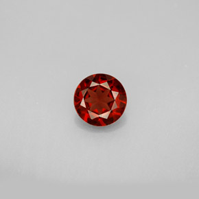 Grenat Almandin Rouge-orange naturelle Coupe roude, 0.87 ct, VVS-VS