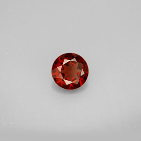 Grenat Almandin Rouge-orange naturelle Coupe roude, 0.87 ct, VVS-VS