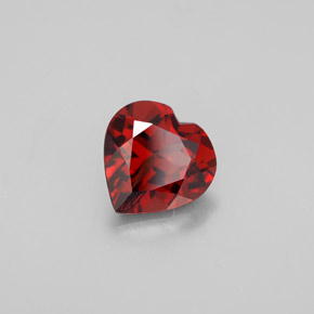 Grenat almandin rouge naturelle forme de coeur, 1,55 ct, VS