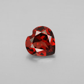 Grenat almandin rouge naturelle forme de coeur, 1,31 ct, VVS-VS