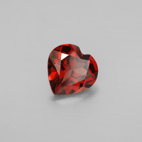 Grenat almandin rouge naturelle forme de coeur, 1,31 ct, VVS-VS