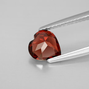 Grenat almandin rouge naturelle forme de coeur, 1,31 ct, VVS-VS