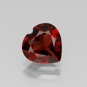 Grenat almandin rouge naturelle forme de coeur, 1,37 ct, VVS