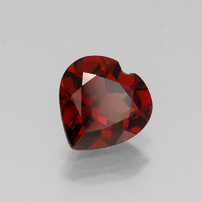Grenat almandin rouge naturelle forme de coeur, 1,37 ct, VVS