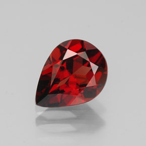Grenat almandin rouge naturelle en forme de poire, 1,84 ct, VS
