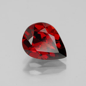 Grenat almandin rouge naturelle en forme de poire, 1,84 ct, VS