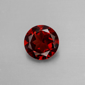 Grenat Almandin Rouge foncé naturelle Coupe roude, 1.24 ct, VVS-VS