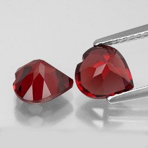 Achetez naturel ct rouge grenat almandin gems, forme de coeur, en provenance inde chez gemselect. en stock, livraison internationale!