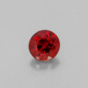 Grenat almandin rouge naturelle coupe roude, 0,37 ct, VVS-VS