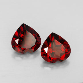 Achetez naturel ct rouge grenat almandin gems, forme de coeur, en provenance madagascar chez gemselect. en stock, livraison internationale!
