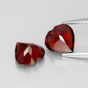 Achetez naturel ct rouge grenat almandin gems, forme de coeur, en provenance madagascar chez gemselect. en stock, livraison internationale!