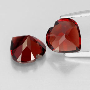 Achetez naturel ct rouge grenat almandin gems, forme de coeur, en provenance madagascar chez gemselect. en stock, livraison internationale!