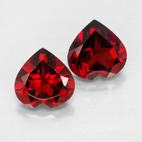 Achetez naturel ct rouge grenat almandin gems, forme de coeur, en provenance madagascar chez gemselect. en stock, livraison internationale!