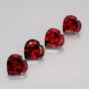 Achetez naturel ct rouge grenat almandin gems, forme de coeur, en provenance madagascar chez gemselect. en stock, livraison internationale!
