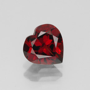 Grenat almandin rouge naturelle forme de coeur, 1,59 ct, VVS