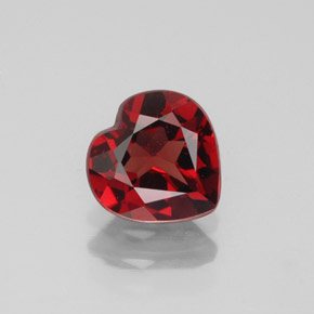 Grenat almandin rouge naturelle forme de coeur, 1,24 ct, VVS-VS