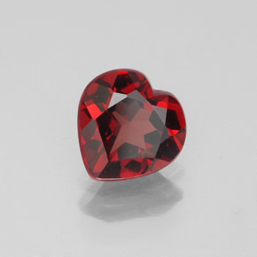 Grenat almandin rouge naturelle forme de coeur, 1,24 ct, VVS-VS