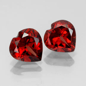 Achetez naturel ct rouge grenat almandin gems, forme de coeur, en provenance madagascar chez gemselect. en stock, livraison internationale!