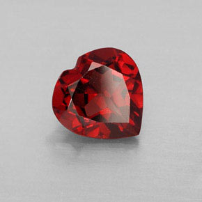 Grenat almandin rouge naturelle forme de coeur, 1,55 ct, VVS-VS