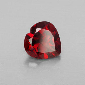 Grenat almandin rouge naturelle forme de coeur, 1,46 ct, VVS-VS