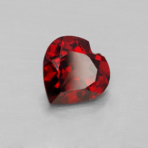 Grenat almandin rouge naturelle forme de coeur, 1,58 ct, VVS-VS