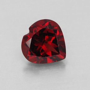 Grenat almandin rouge naturelle forme de coeur, 1,48 ct, VVS-VS