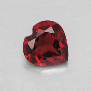 Grenat almandin rouge naturelle forme de coeur, 1,35 ct, VVS-VS