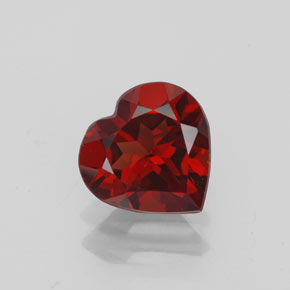 Grenat almandin rouge naturelle forme de coeur, 1,41 ct, VVS