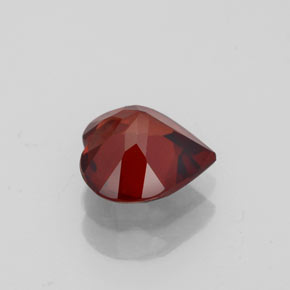 Grenat almandin rouge naturelle forme de coeur, 1,41 ct, VVS