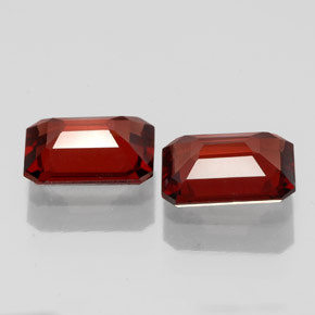 Achetez naturel ct rouge grenat almandin gems, taille émeraude, en provenance madagascar chez gemselect. en stock, livraison internationale!