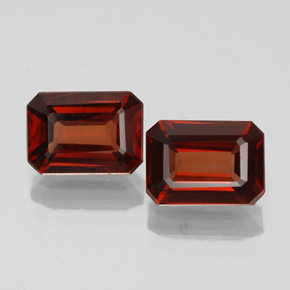 Achetez naturel ct rouge grenat almandin gems, taille émeraude, en provenance madagascar chez gemselect. en stock, livraison internationale!