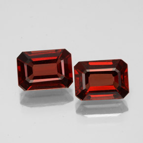 Achetez naturel ct rouge grenat almandin gems, taille émeraude, en provenance madagascar chez gemselect. en stock, livraison internationale!