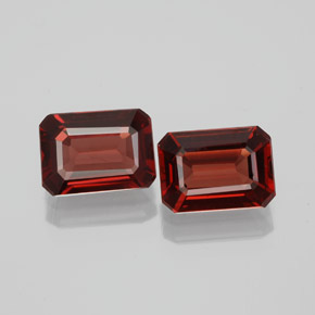 Achetez naturel ct rouge grenat almandin gems, taille émeraude, en provenance madagascar chez gemselect. en stock, livraison internationale!