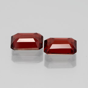 Achetez naturel ct rouge grenat almandin gems, taille émeraude, en provenance madagascar chez gemselect. en stock, livraison internationale!