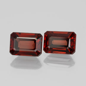 Achetez naturel ct rouge grenat almandin gems, taille émeraude, en provenance madagascar chez gemselect. en stock, livraison internationale!