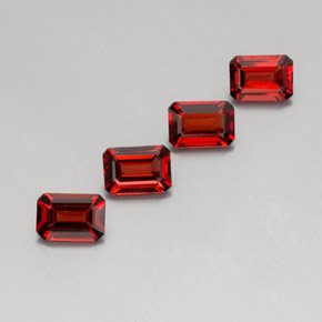 Achetez naturel ct rouge foncé grenat almandin gems, taille émeraude, en provenance madagascar chez gemselect. en stock, livraison internationale!