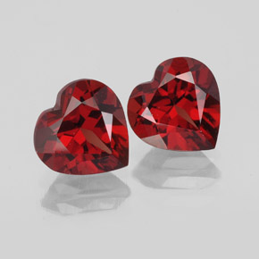 Achetez naturel ct rouge grenat almandin gems, forme de coeur, en provenance madagascar chez gemselect. en stock, livraison internationale!